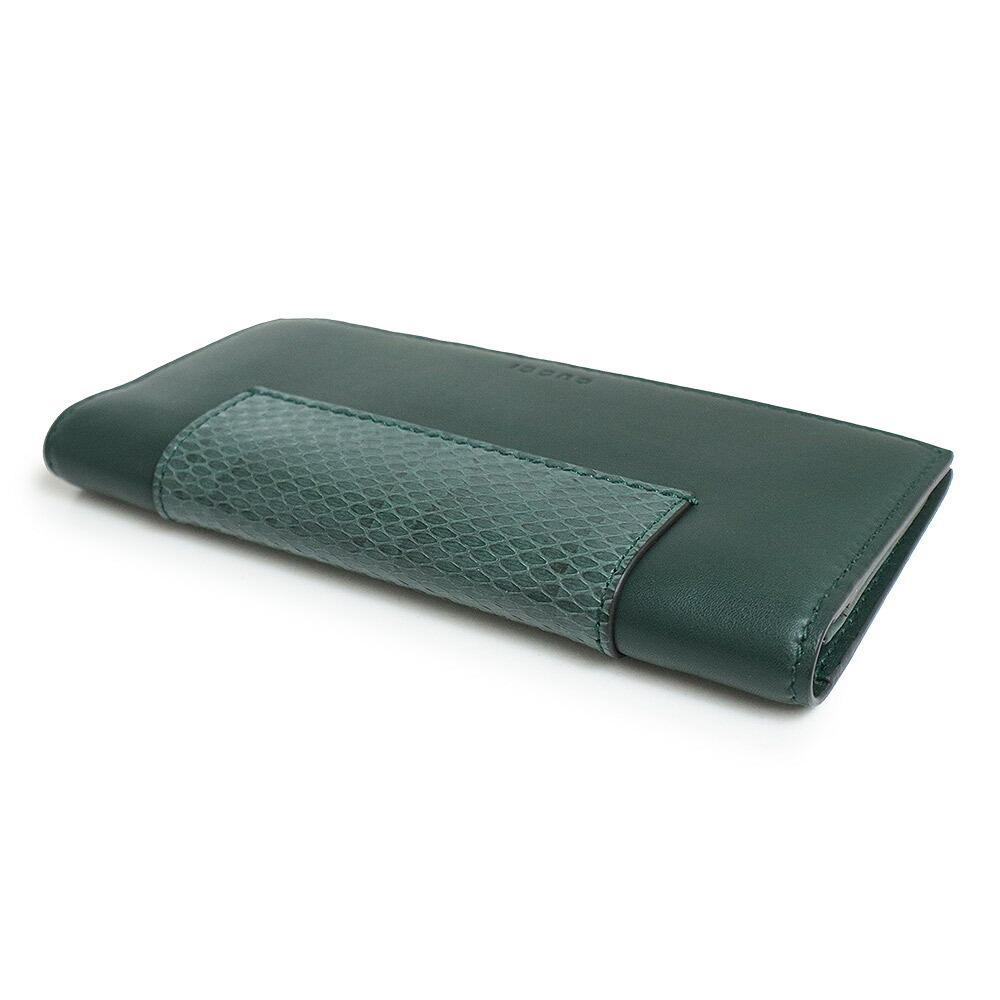 Gucci Wallet Exotic Leather Bill Python Long Fold… - image 8